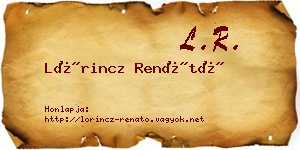 Lőrincz Renátó névjegykártya