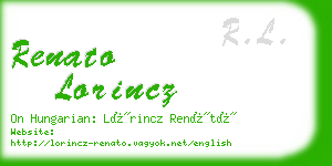 renato lorincz business card